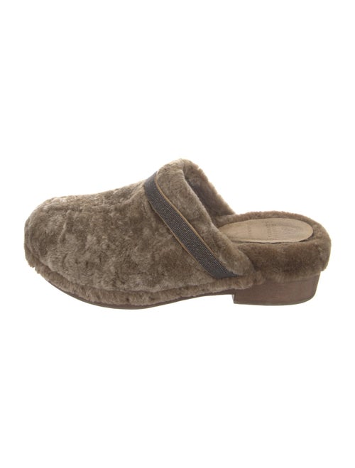 Brunello Cucinelli Monili Shearling Mules
