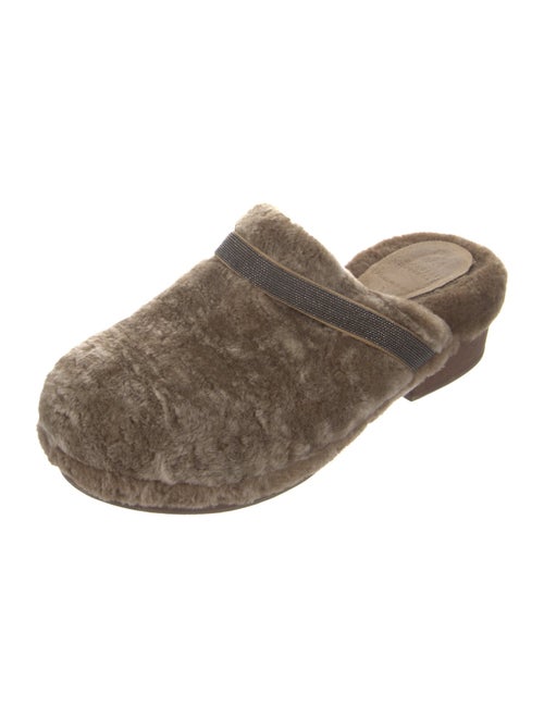 Brunello Cucinelli Monili Shearling Mules