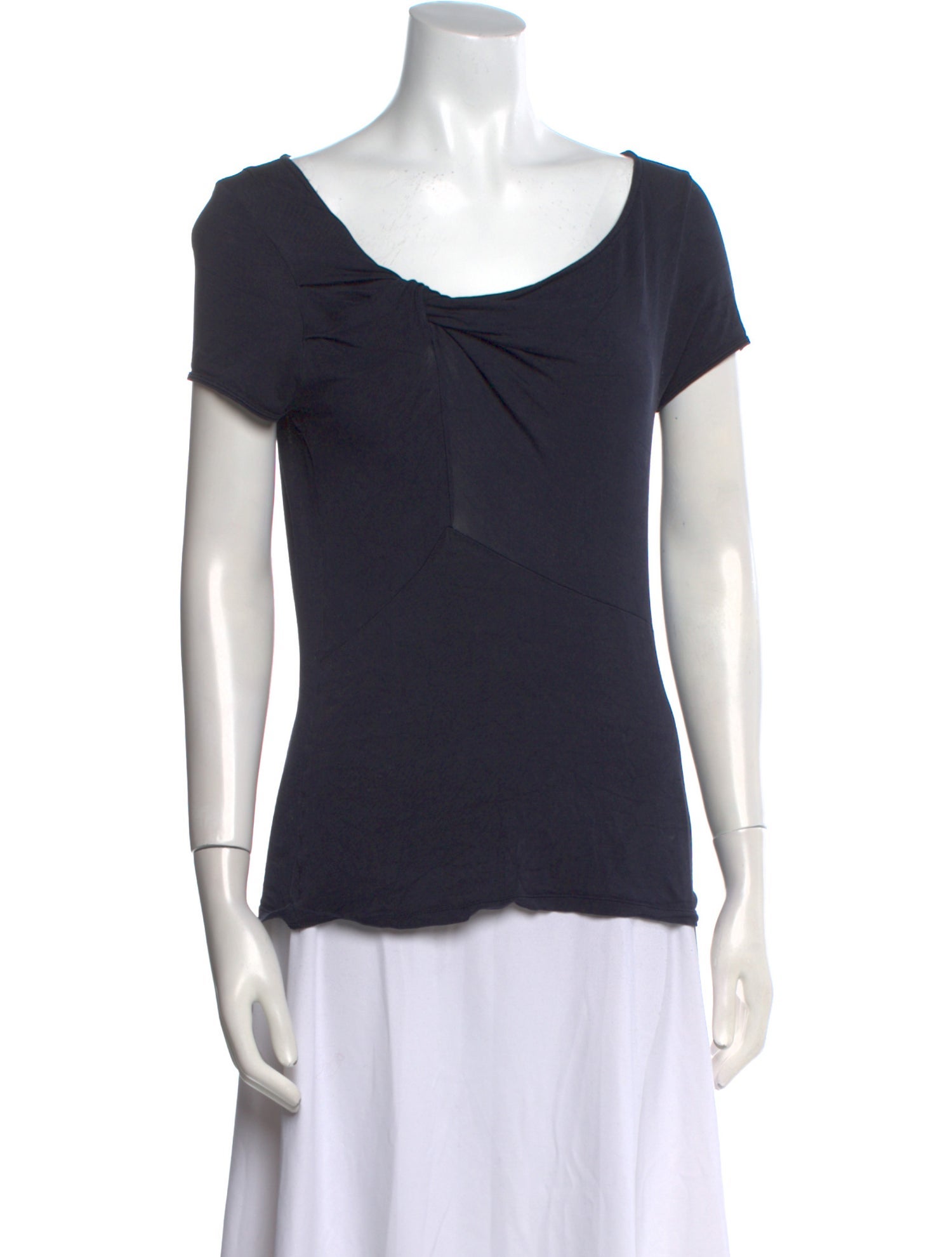 Brunello Cucinelli Silk Scoop Neck T-Shirt