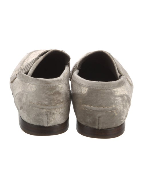 Brunello Cucinelli Monili Velvet Loafers