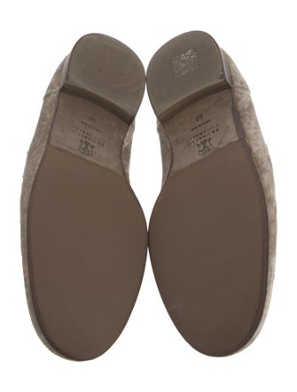 Brunello Cucinelli Monili Velvet Loafers
