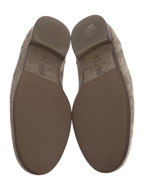 Brunello Cucinelli Monili Velvet Loafers