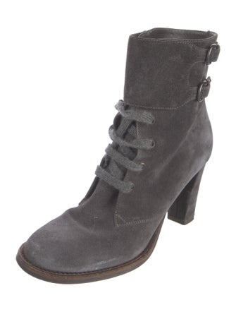 Brunello Cucinelli Suede Lace-Up Boots