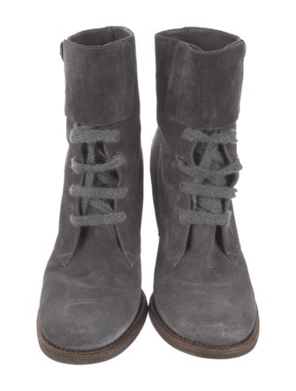 Brunello Cucinelli Suede Lace-Up Boots
