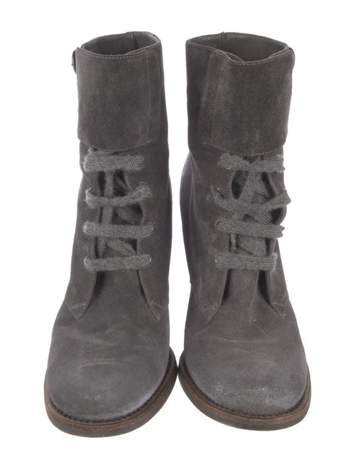 Brunello Cucinelli Suede Lace-Up Boots