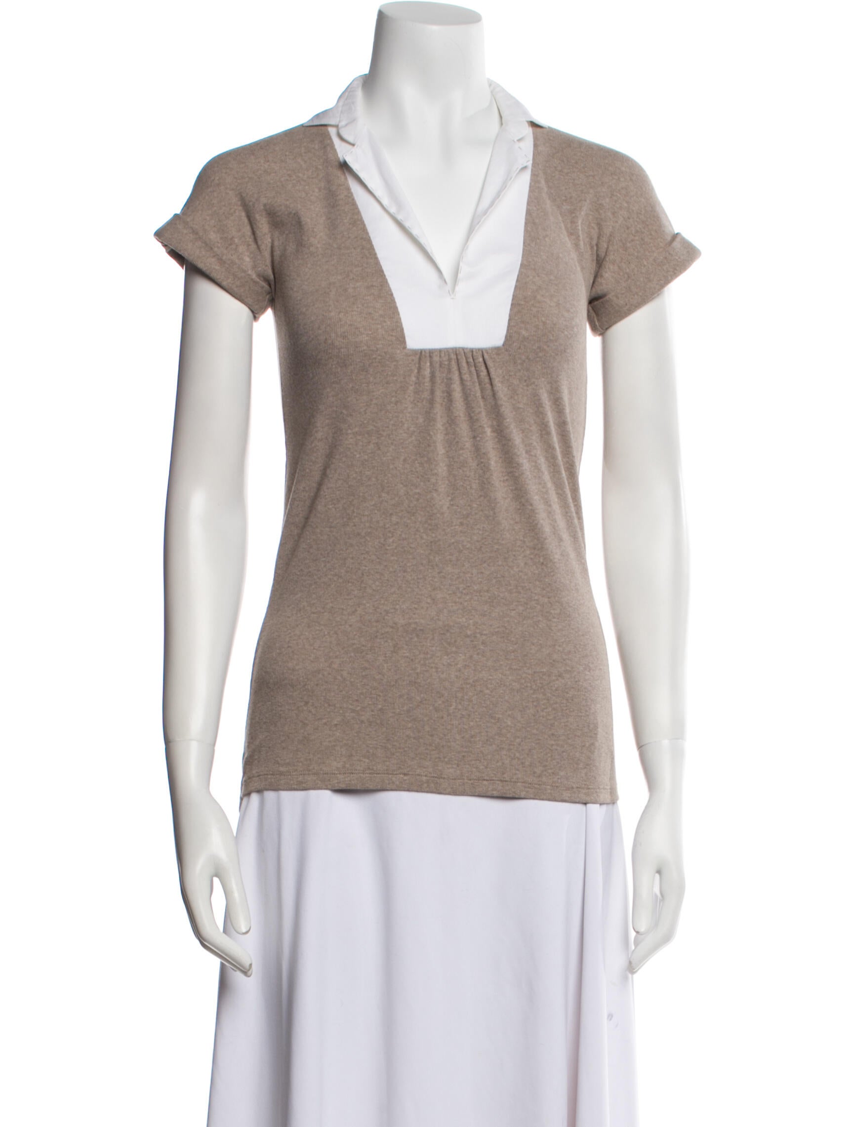 Brunello Cucinelli V-Neck Short Sleeve Polo