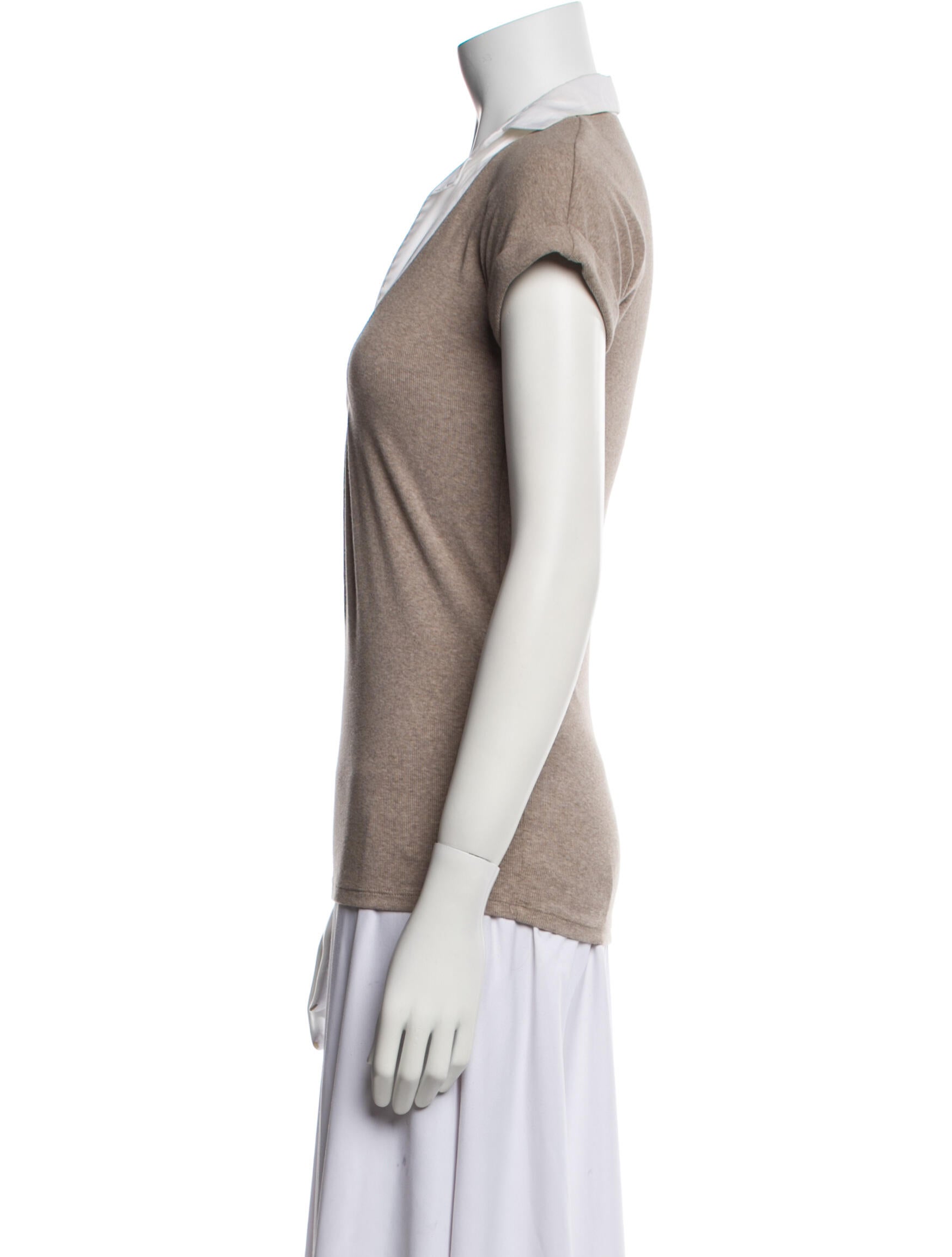 Brunello Cucinelli V-Neck Short Sleeve Polo