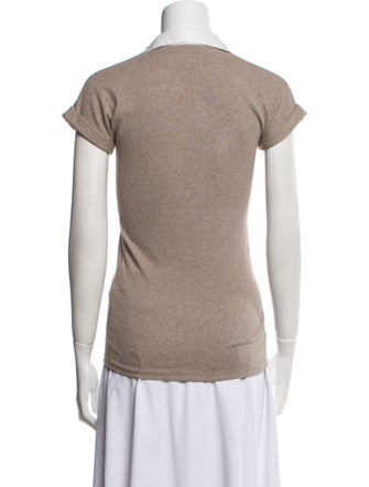 Brunello Cucinelli V-Neck Short Sleeve Polo