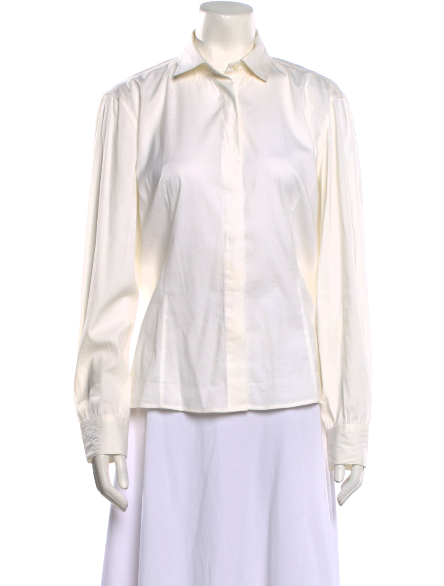 Brunello Cucinelli Long Sleeve Button-Up Top