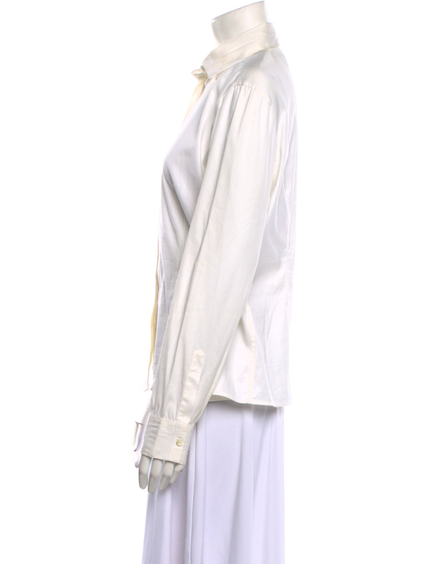 Brunello Cucinelli Long Sleeve Button-Up Top