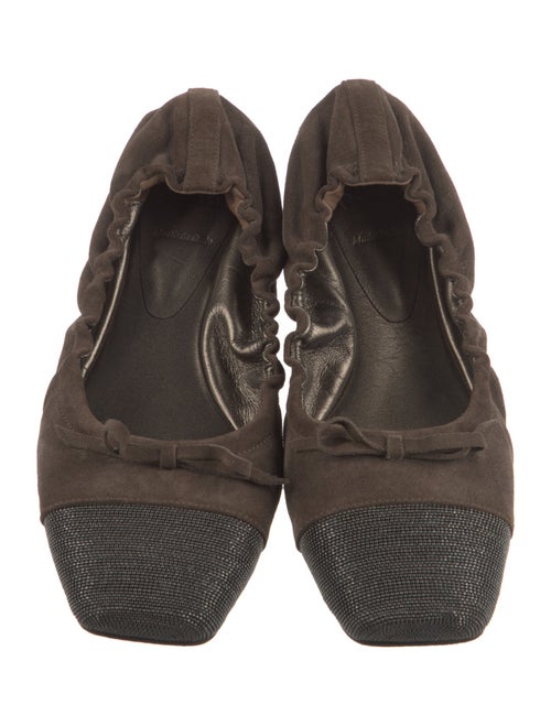 Brunello Cucinelli Monili Suede Ballet Flats
