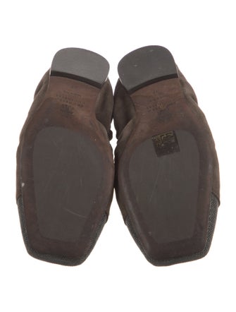 Brunello Cucinelli Monili Suede Ballet Flats