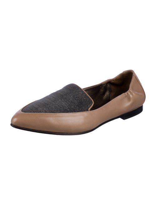 Brunello Cucinelli Monili Leather Loafers