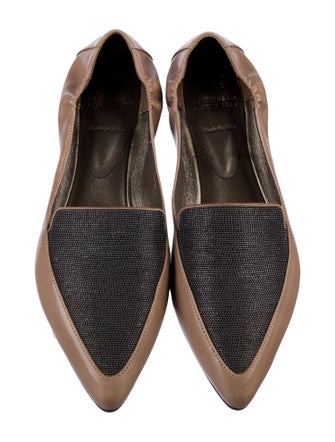 Brunello Cucinelli Monili Leather Loafers