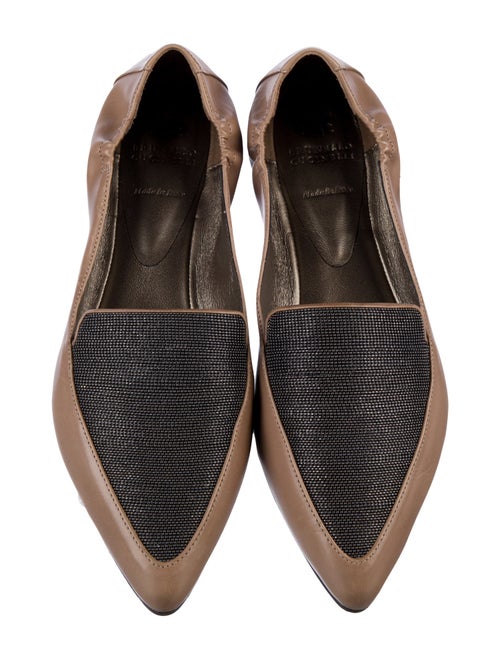 Brunello Cucinelli Monili Leather Loafers
