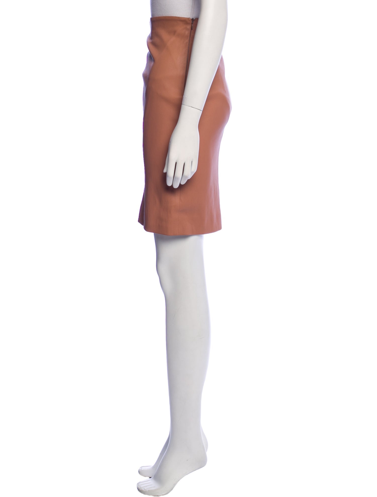 Brunello Cucinelli Leather Knee-Length Skirt