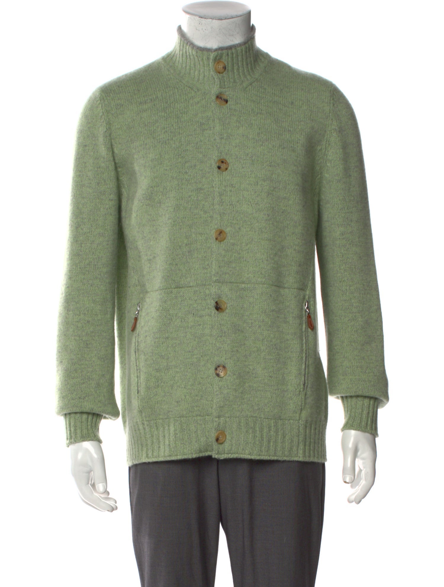 Brunello Cucinelli Cashmere Mock Neck Cardigan