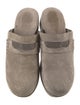 Brunello Cucinelli Suede Studded Accents Mules
