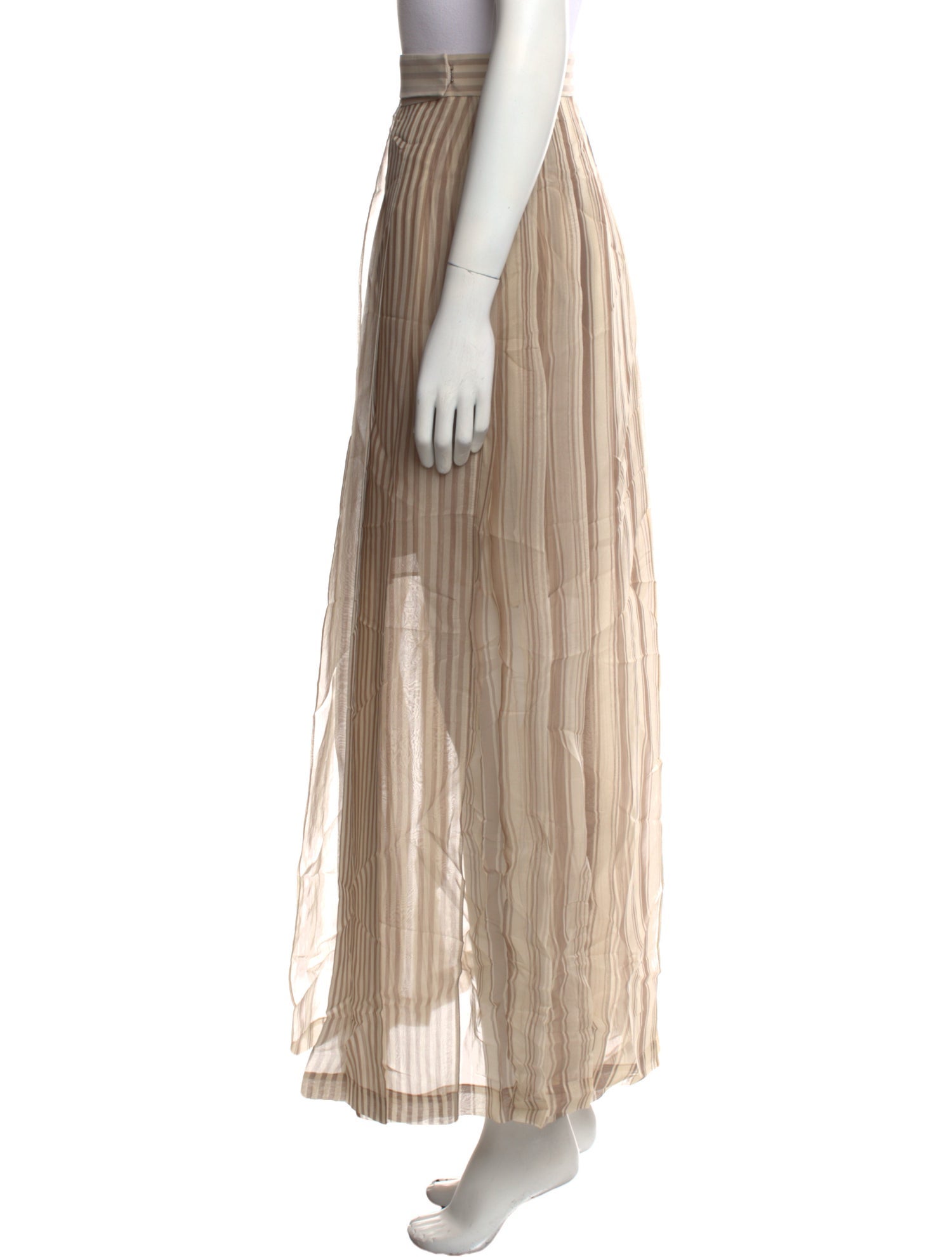 Brunello Cucinelli Silk Midi Length Skirt