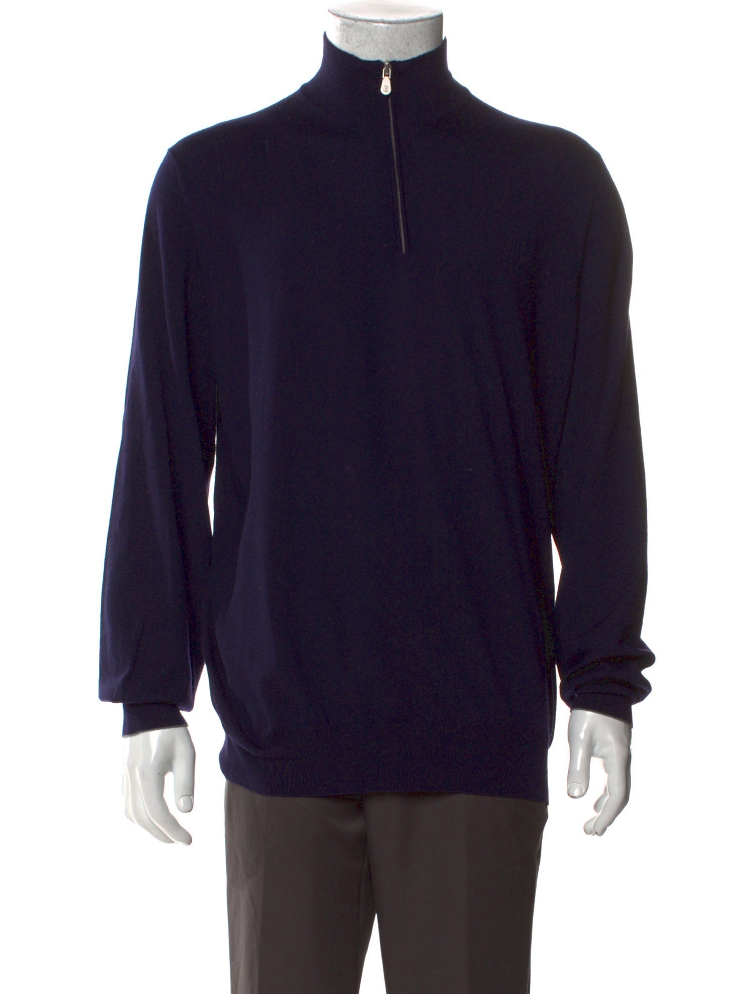 Brunello Cucinelli Virgin Wool Mock Neck Sweatshirt