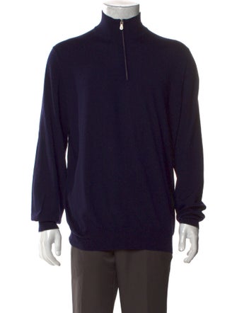 Brunello Cucinelli Virgin Wool Mock Neck Sweatshirt