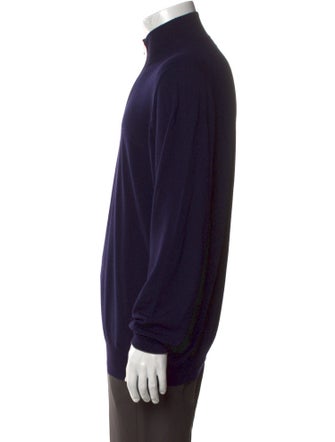 Brunello Cucinelli Virgin Wool Mock Neck Sweatshirt