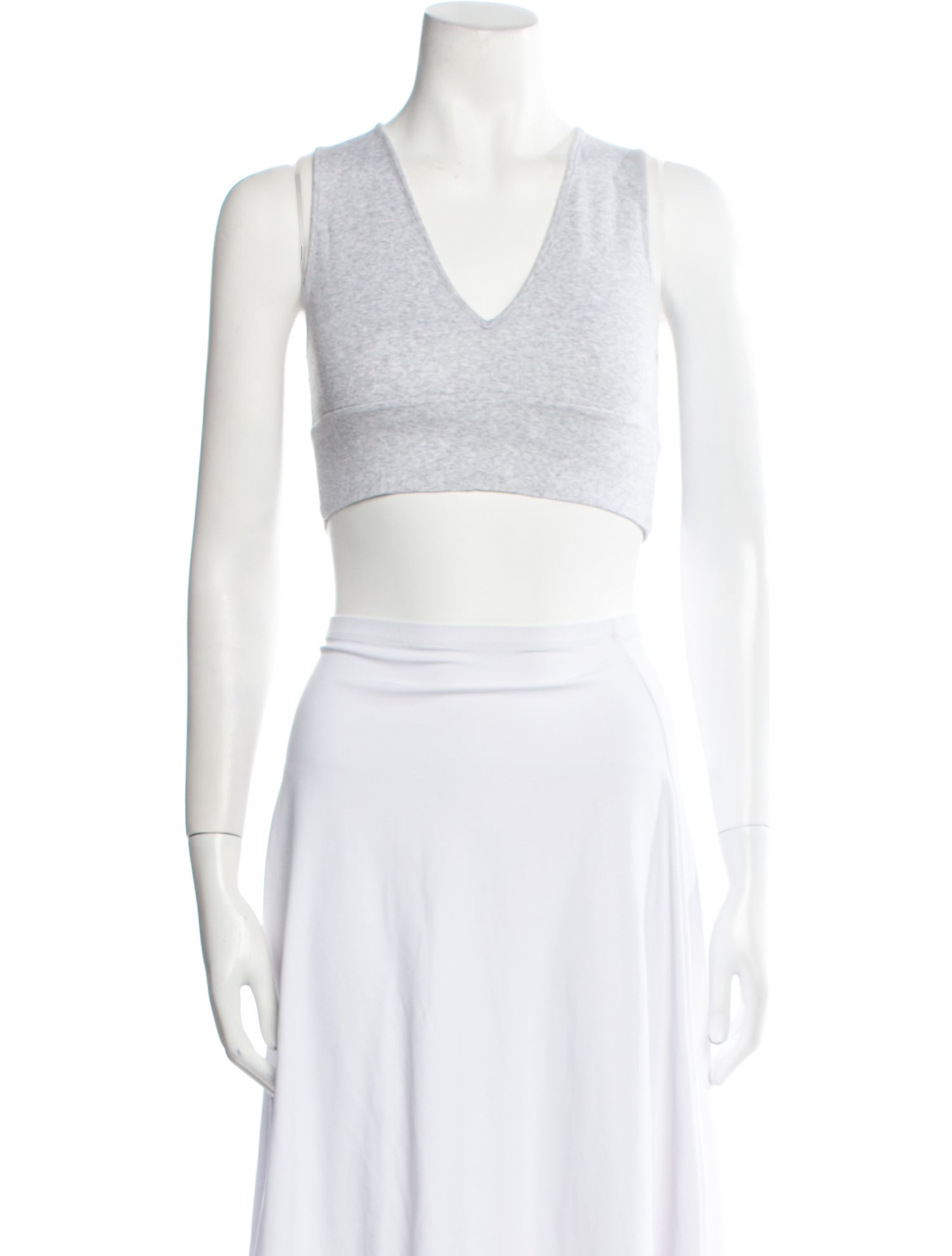 Brunello Cucinelli V-Neck Sleeveless Crop Top