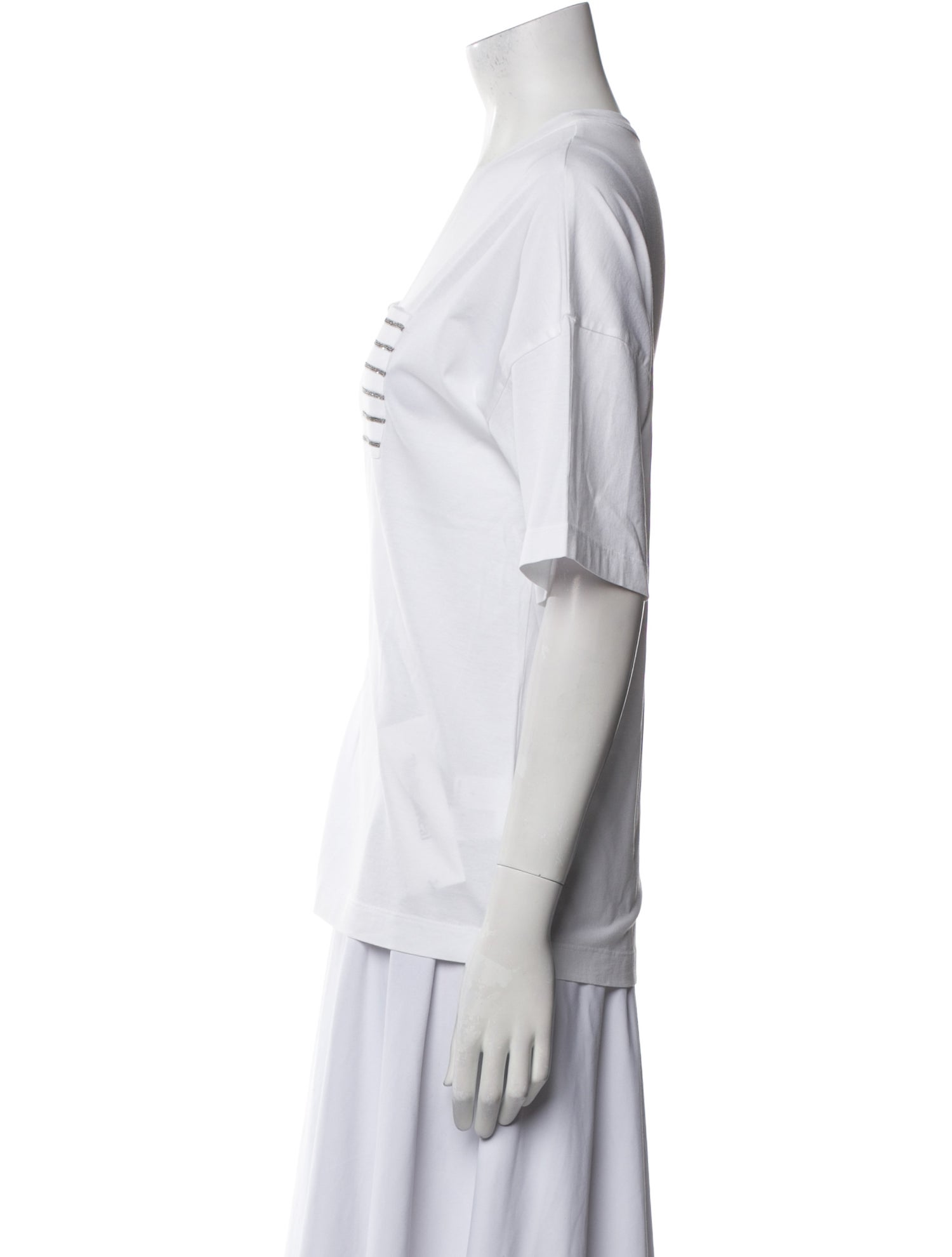 Brunello Cucinelli V-Neck Short Sleeve T-Shirt