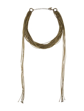 Brunello Cucinelli Beaded Statement Collar Necklace