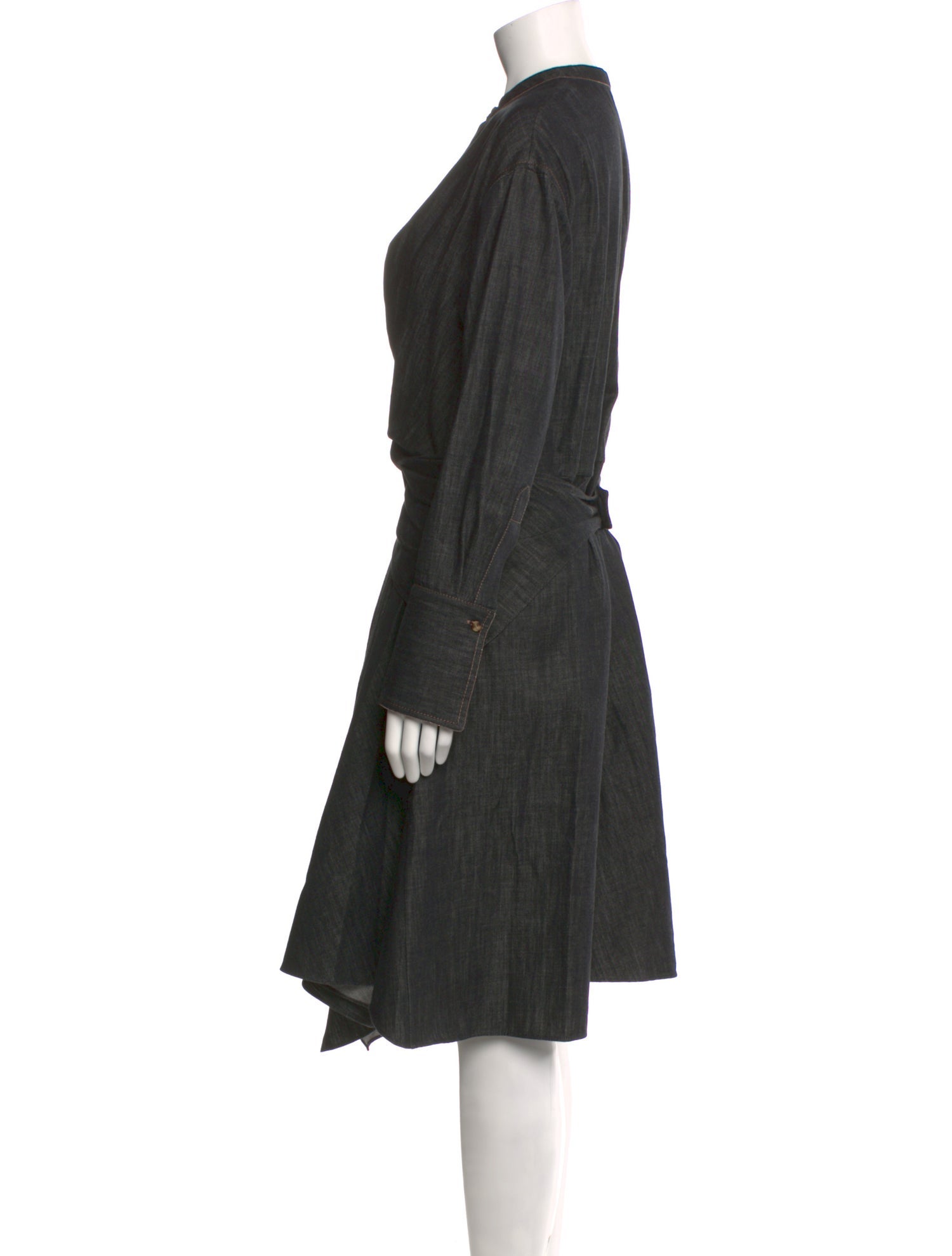 Brunello Cucinelli Mock Neck Midi Length Dress