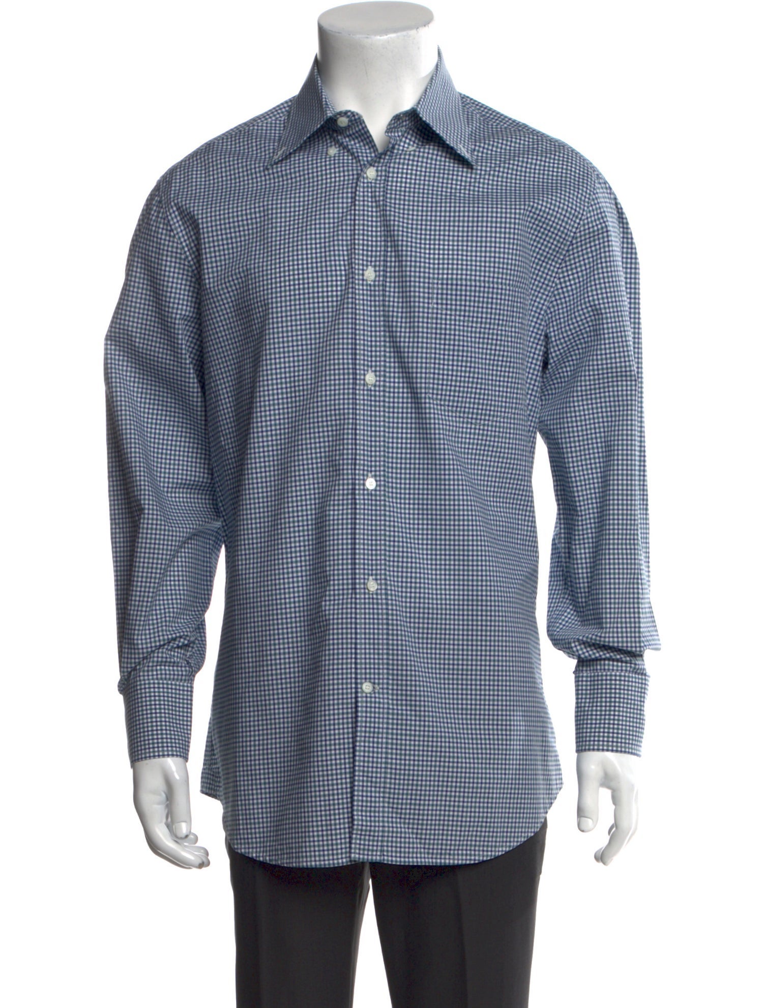 Brunello Cucinelli Plaid Print Long Sleeve Shirt