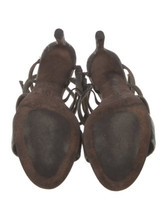 Brunello Cucinelli Monili Velvet T-Strap Pumps