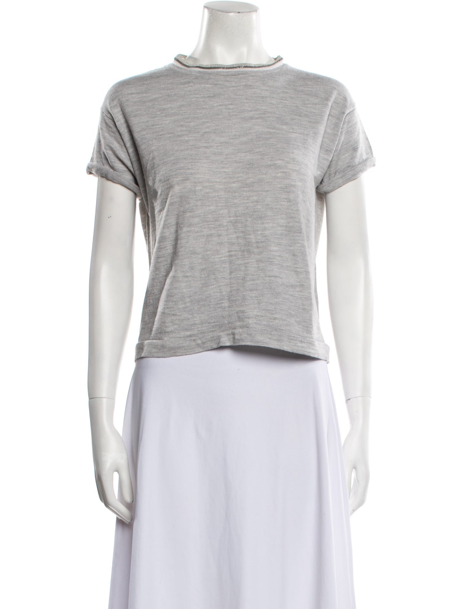 Brunello Cucinelli Virgin Wool Crew Neck T-Shirt