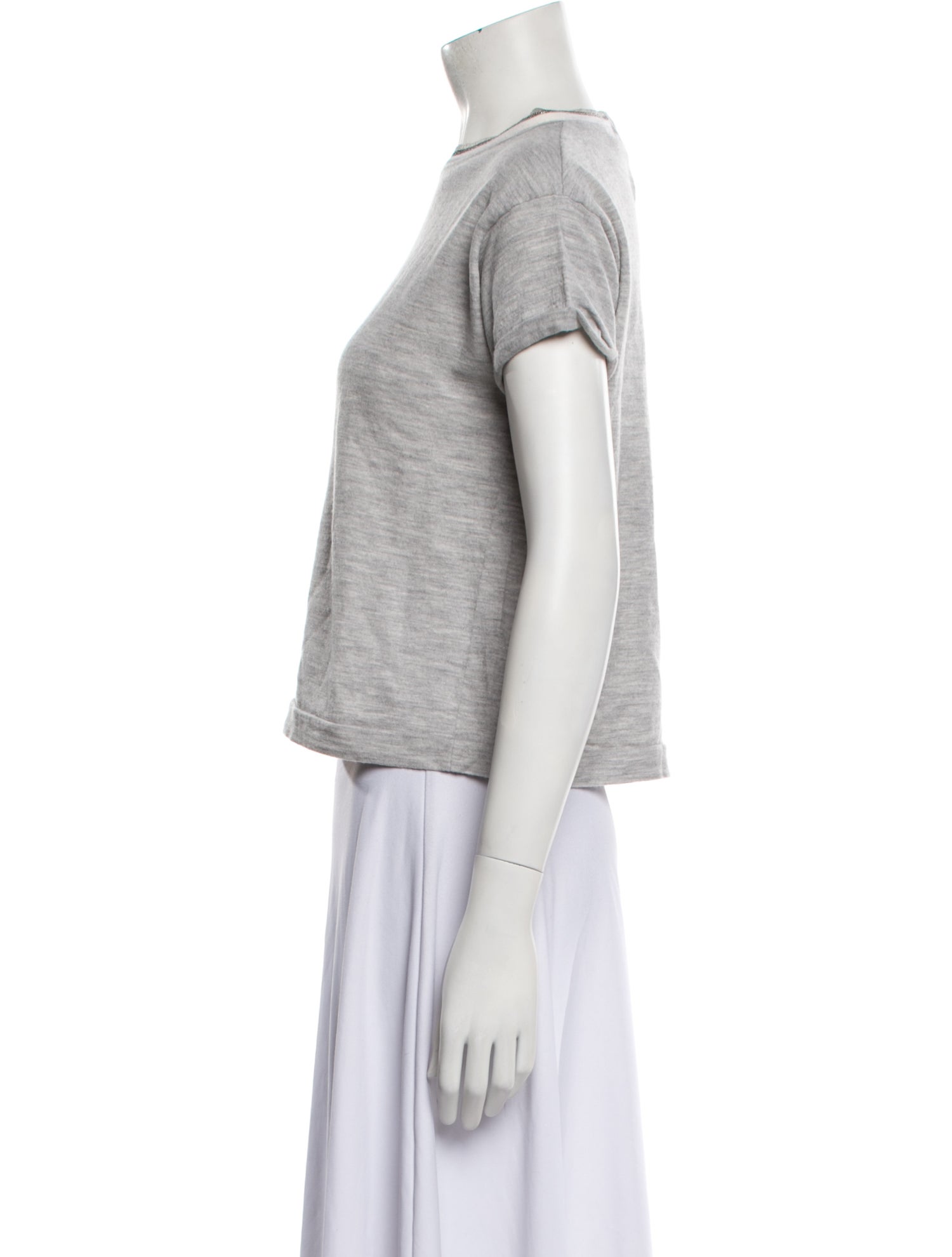 Brunello Cucinelli Virgin Wool Crew Neck T-Shirt