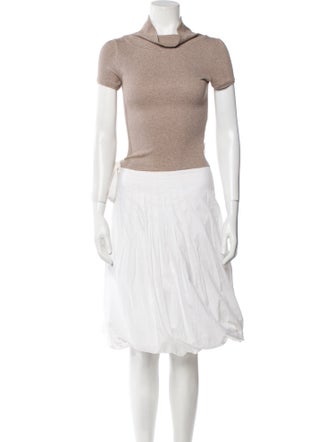 Brunello Cucinelli Mock Neck Midi Length Dress