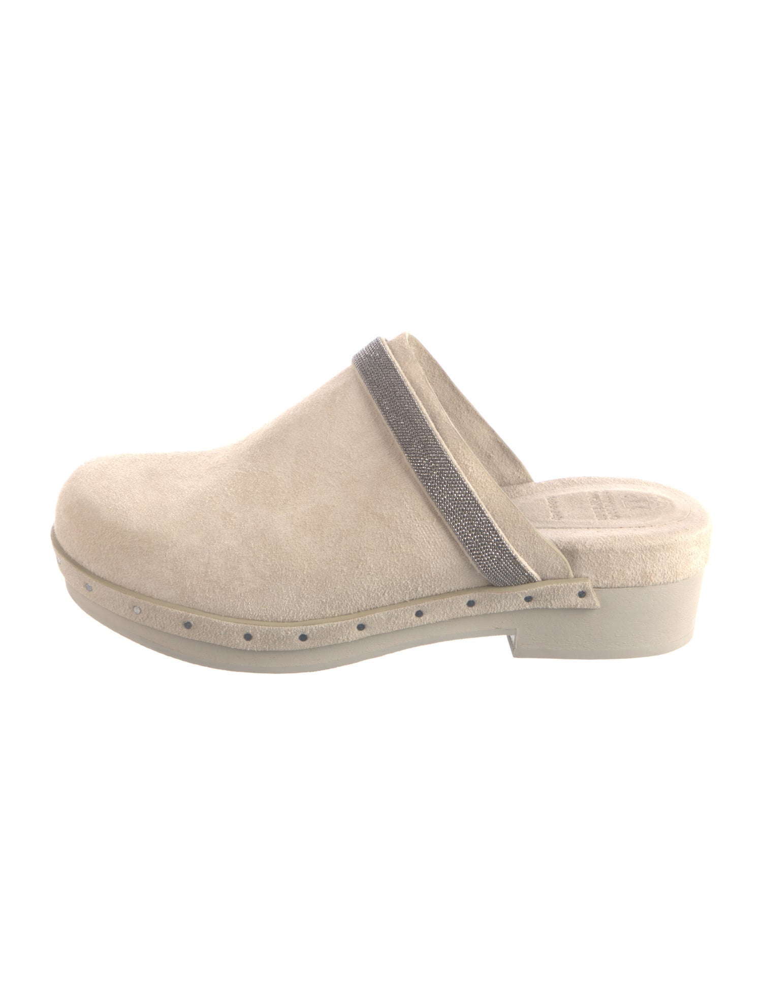 Brunello Cucinelli Monili Suede Mules