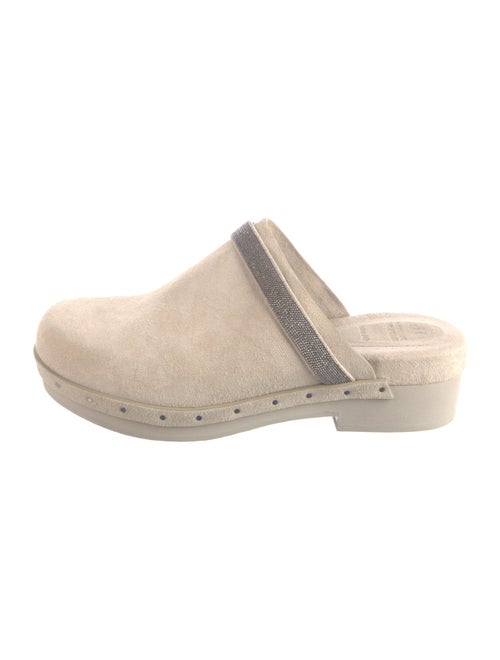 Brunello Cucinelli Monili Suede Mules