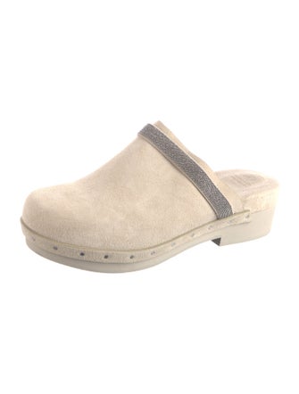Brunello Cucinelli Monili Suede Mules