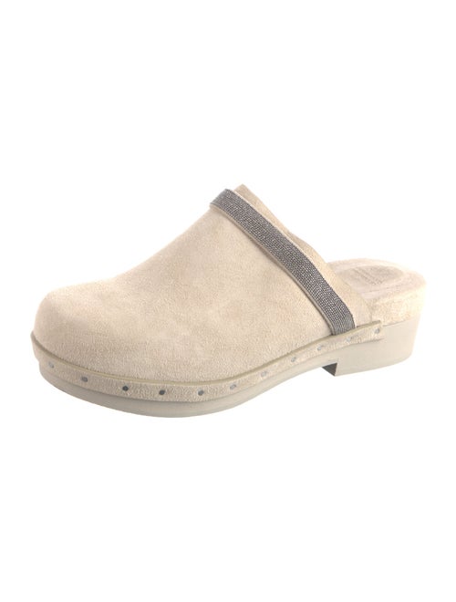 Brunello Cucinelli Monili Suede Mules