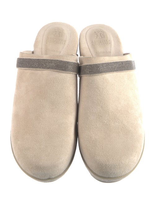 Brunello Cucinelli Monili Suede Mules
