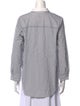 Brunello Cucinelli Striped Long Sleeve Button-Up Top