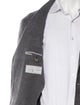 Brunello Cucinelli Linen Leather Trim Embellishment Blazer