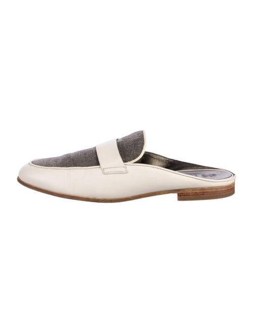 Brunello Cucinelli Monili Leather Mules