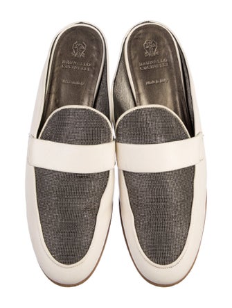 Brunello Cucinelli Monili Leather Mules