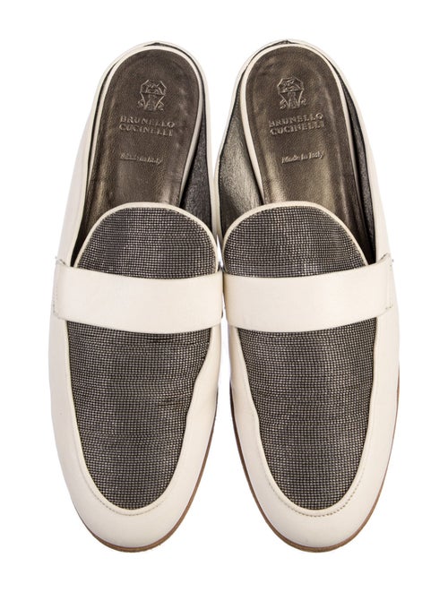 Brunello Cucinelli Monili Leather Mules
