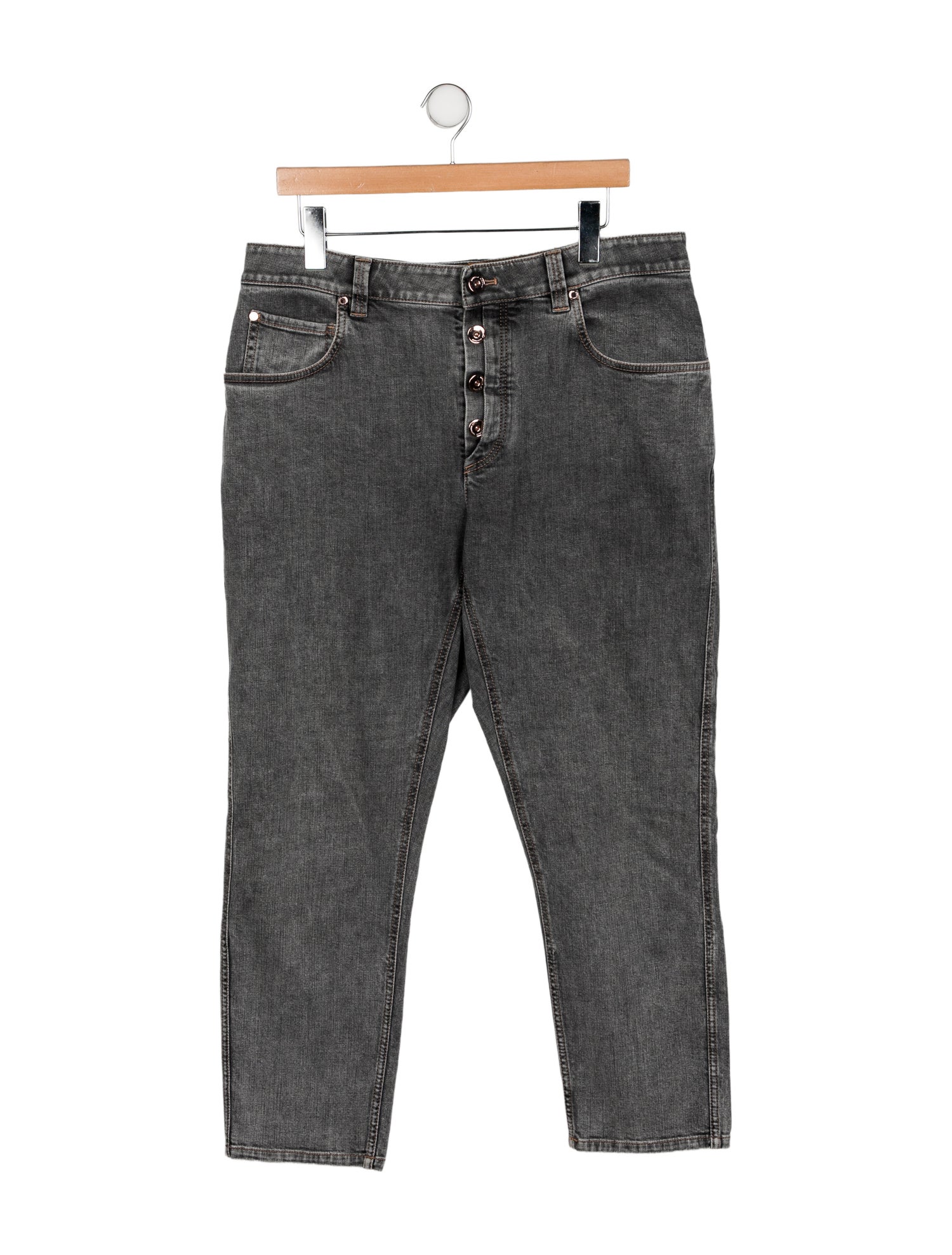 Brunello Cucinelli High-Rise Straight Leg Jeans