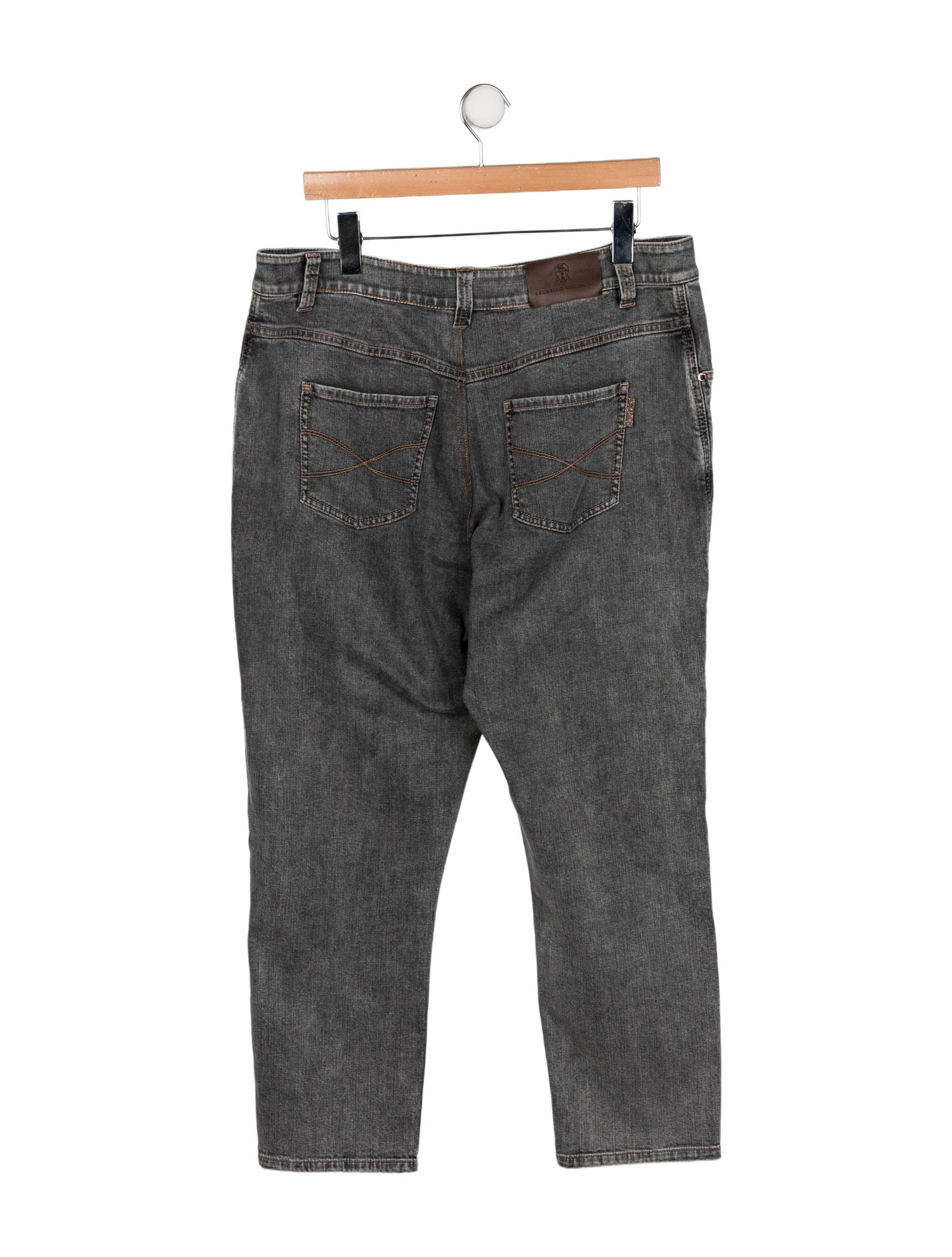 Brunello Cucinelli High-Rise Straight Leg Jeans