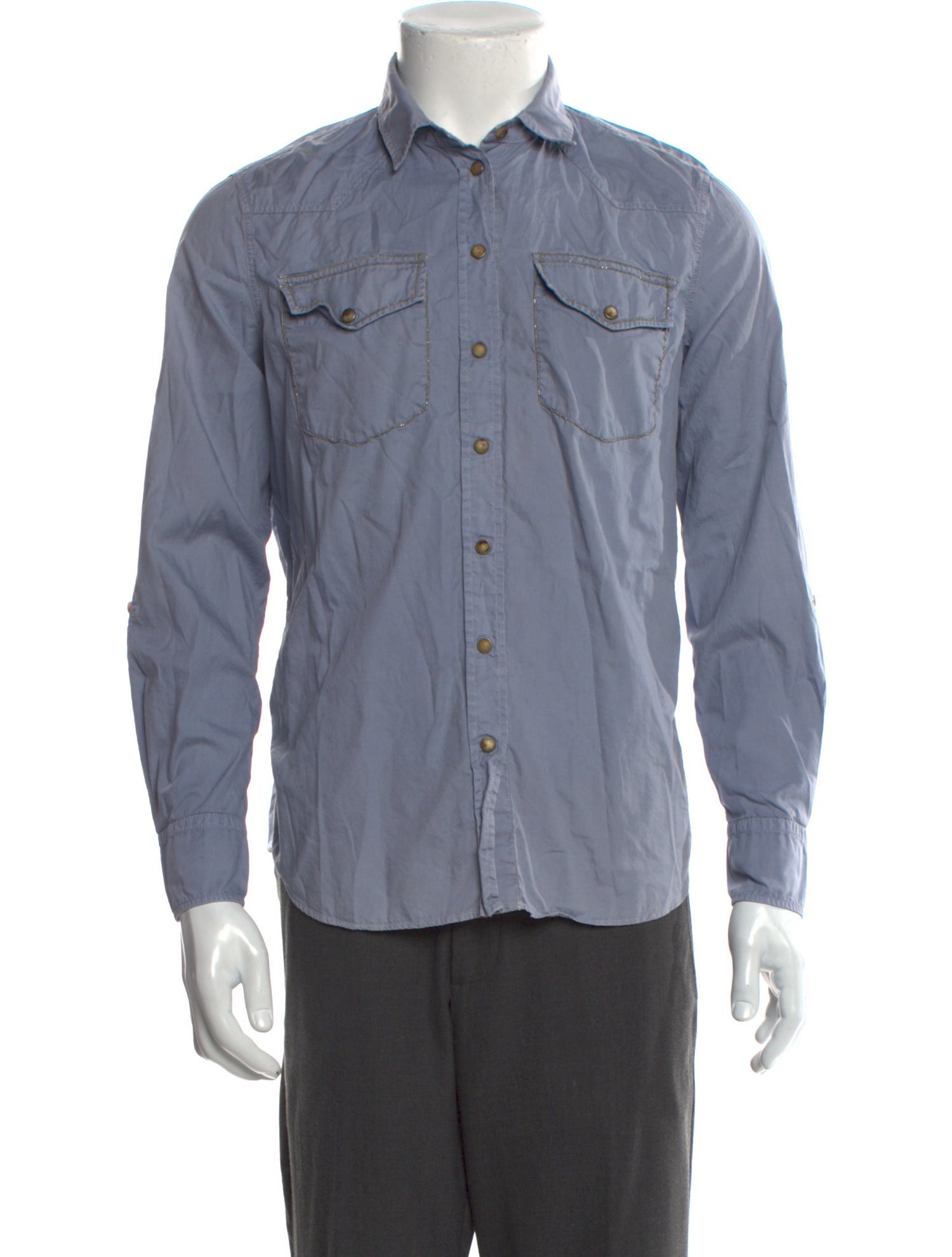 Brunello Cucinelli Long Sleeve Western Shirt
