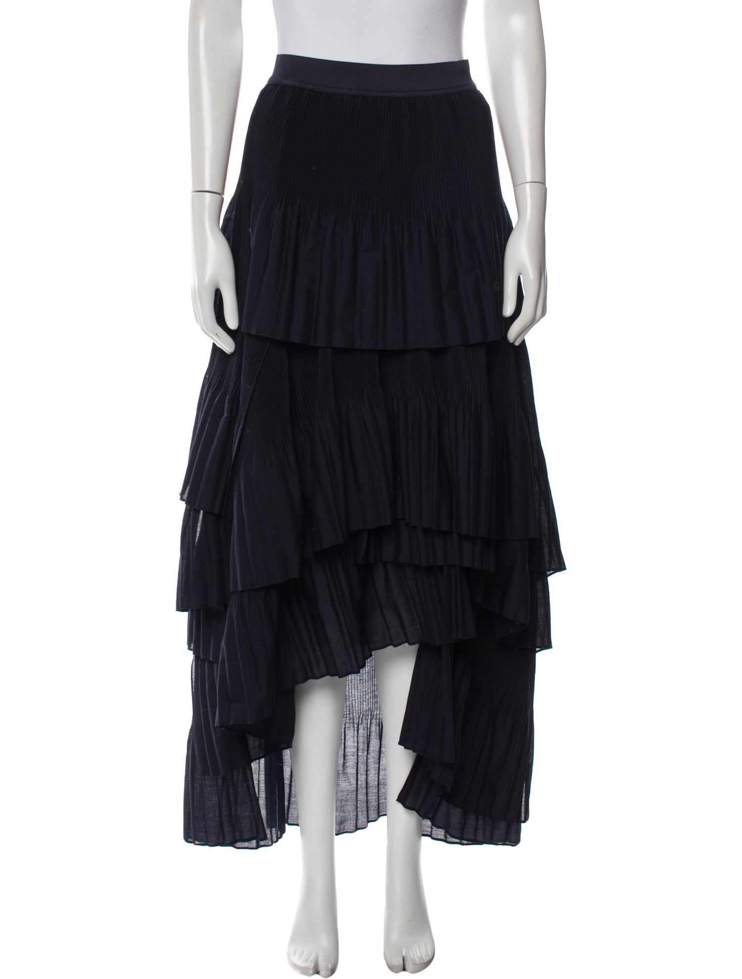 Brunello Cucinelli Pleated Accents Long Skirt