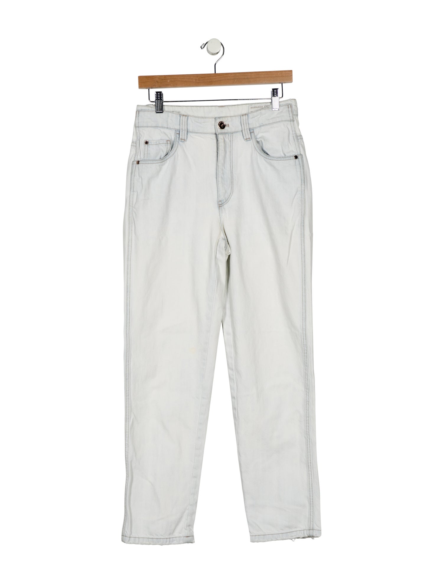 Brunello Cucinelli High-Rise Straight Leg Jeans